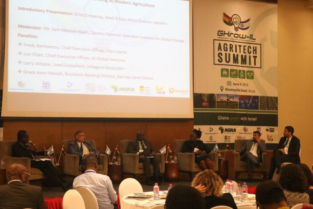 A panel discussion at the GHrowIL Agritech Summit in Accra